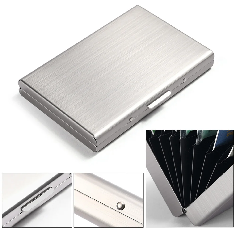 Mini Metal Credit Card Holder Convenient Metal Card Case Men's Card Holder Women's Credit Card Harajuku  Pattern Print