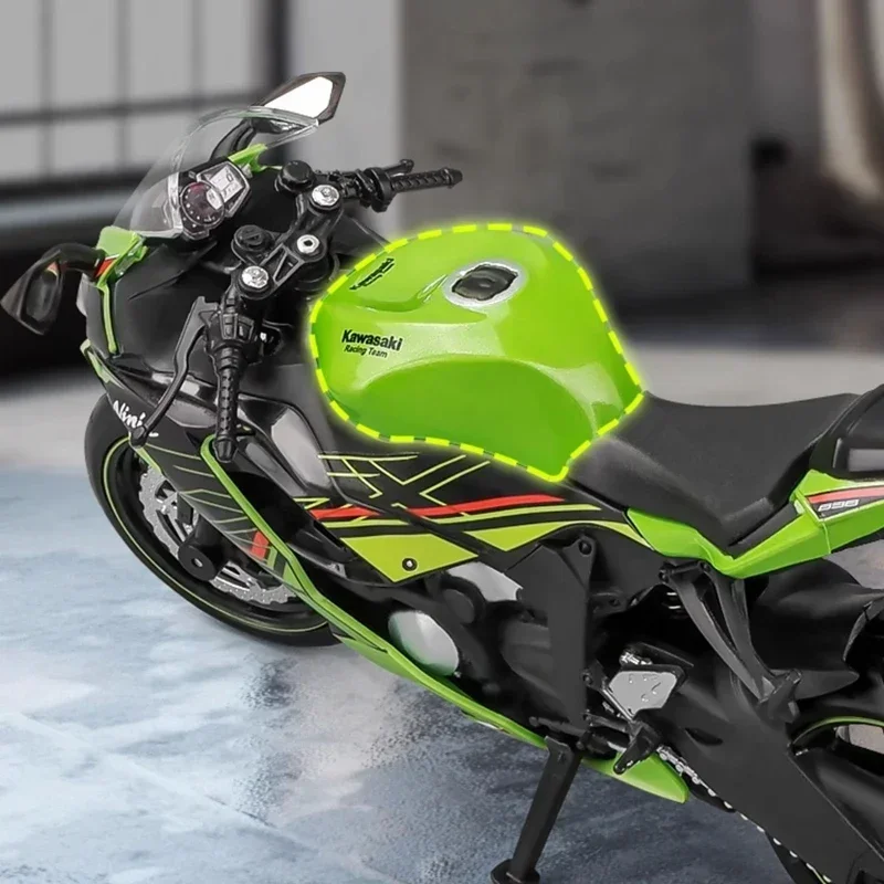 1:12 Kawasaki Ninja ZX-6R H2R Lega di Corse Modello di Moto da Cross-country Simulazione di Metallo Modello di Moto da Strada Giocattolo
