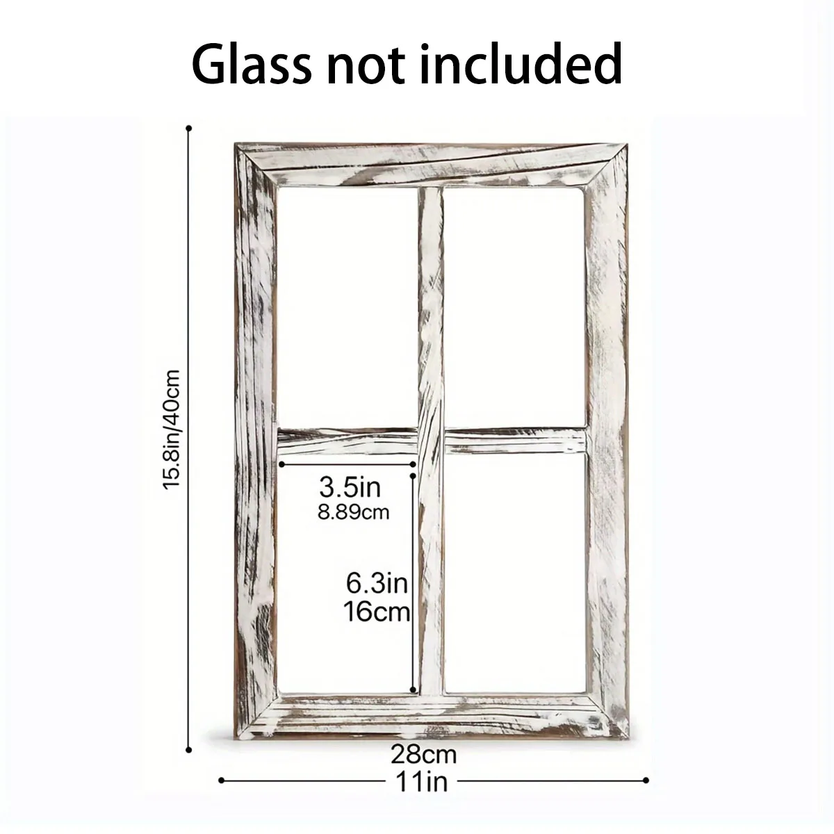 Rustic Wall Decor, Handmade Old Window Pane Wooden Frame Wall Decoration, Farmhouse Wall Decoration, Not Applicable to Pictures - Image 4