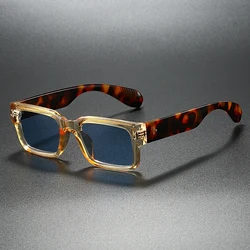 KAMMPT Vintage Square Sunglasses Men Fashion Gradient Outdoor Shades Women Stylish Candy Color Rim Beach Vacation Sun Glasses