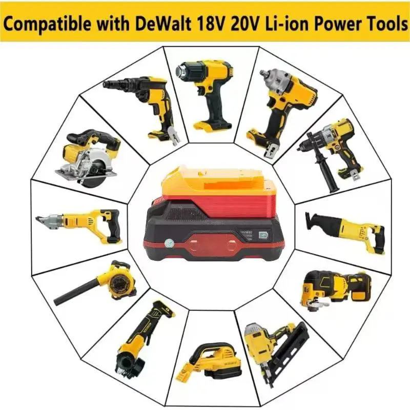 Batteries Converter Adapter For  Lidl Parkside X20V  Lithium  Adapter Convert To  Dewalt 18v Tool without battery and tools)