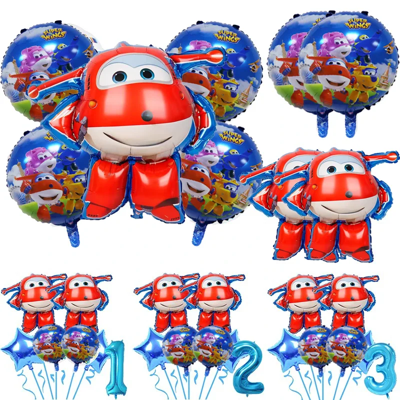 

Fly Wings Foil Balloons Air Globlos Happy birthday Party Decoration Party Supplies Kids Favor Cartoon Movie Character Number Kit