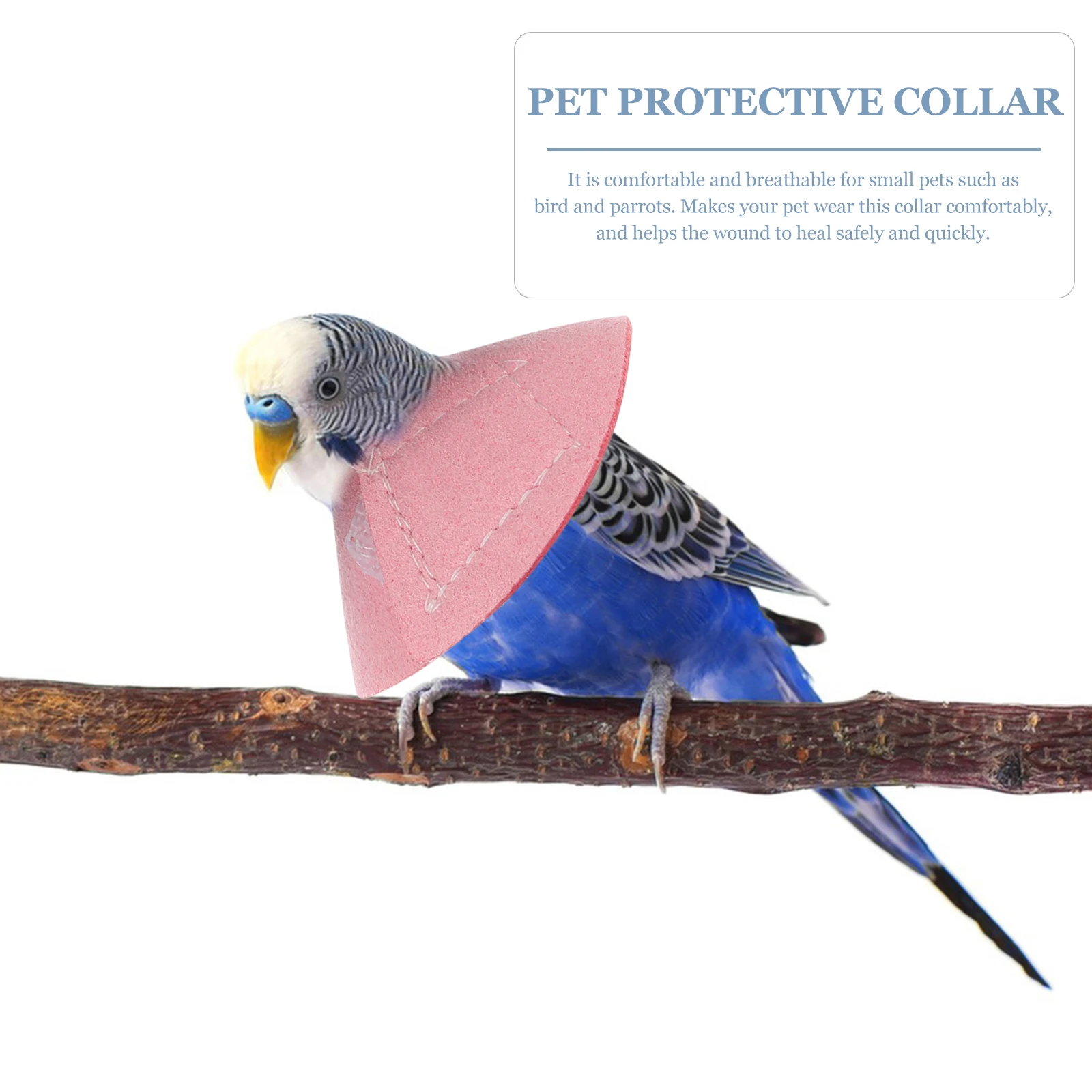 

4pcs Pet Protective Collar Anti-bite Recovery Neck Collar for Birds Adjustable Parrot Non-slip Soft Material Promotes Wound