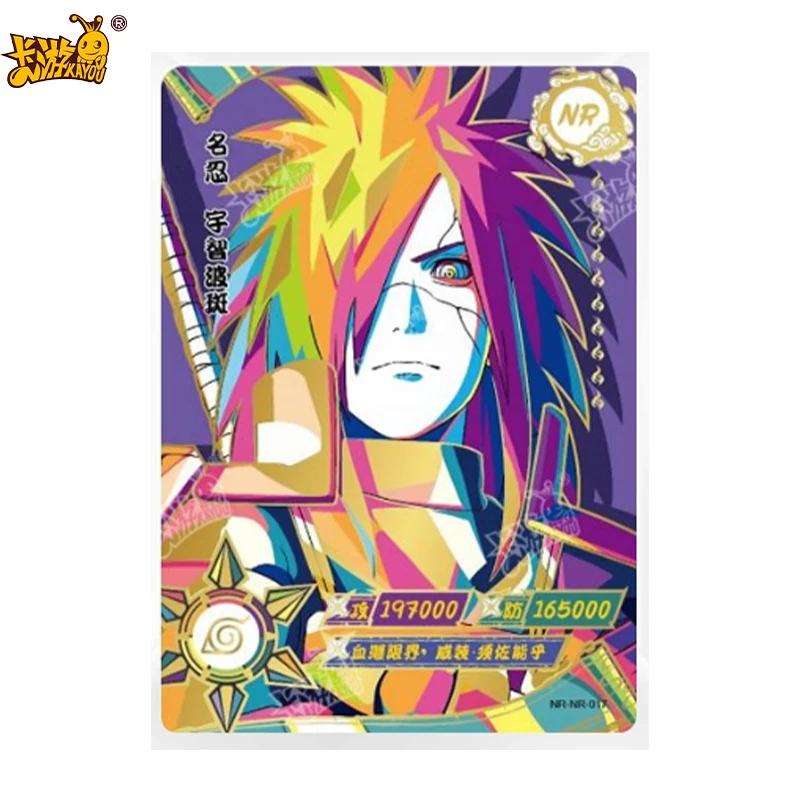 KAYOU Genuine Naruto NR Card Hyuga hinata Uzumaki naruto Sasuke Uchiha Obito Gaara Jiraiya Anime Collection Cards Boy Toy Gift