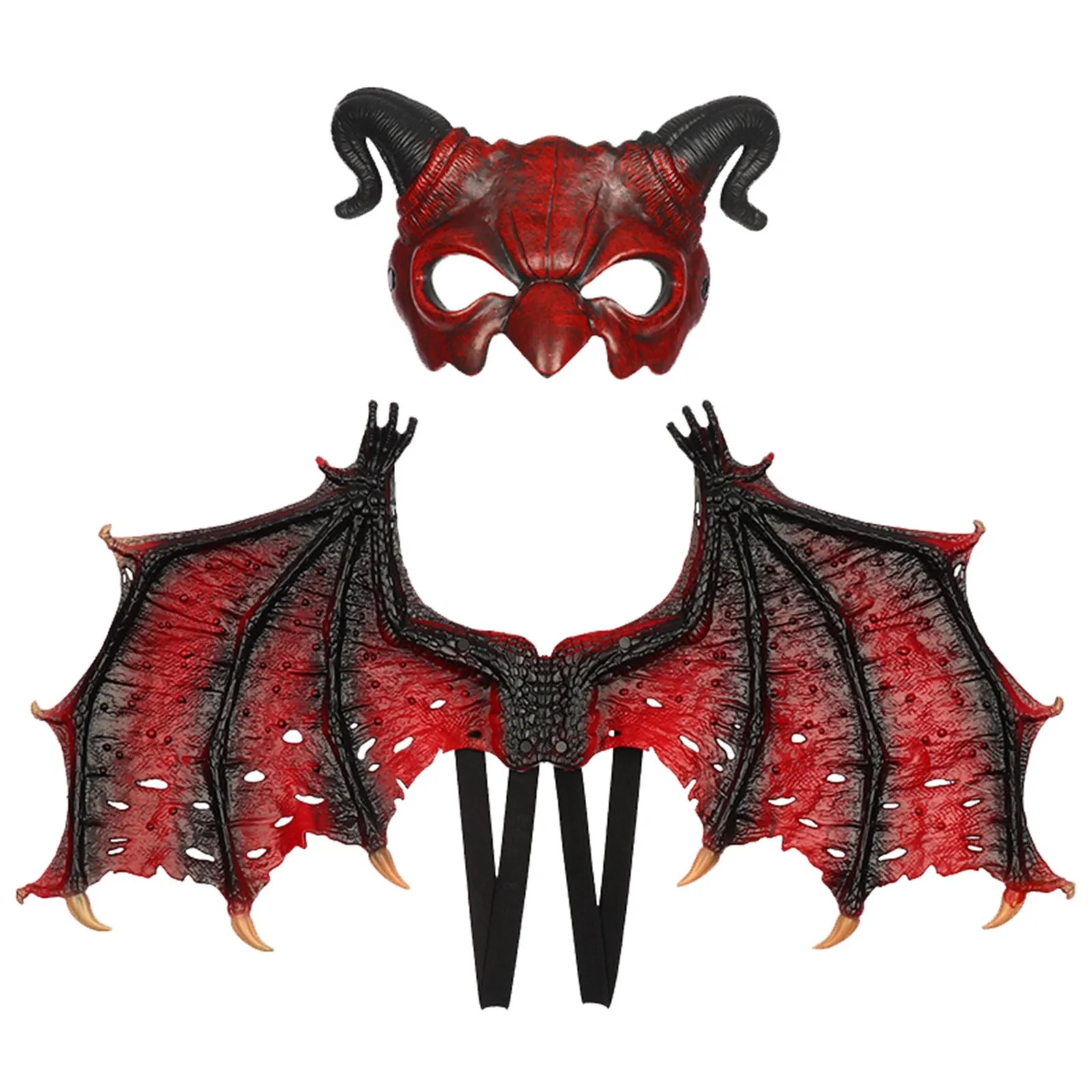 

Vampire Dress Up Suit Bat Party Nightclub Bar Festival Props New Halloween Devil Cosplay Accessories Wings Mask Men Women
