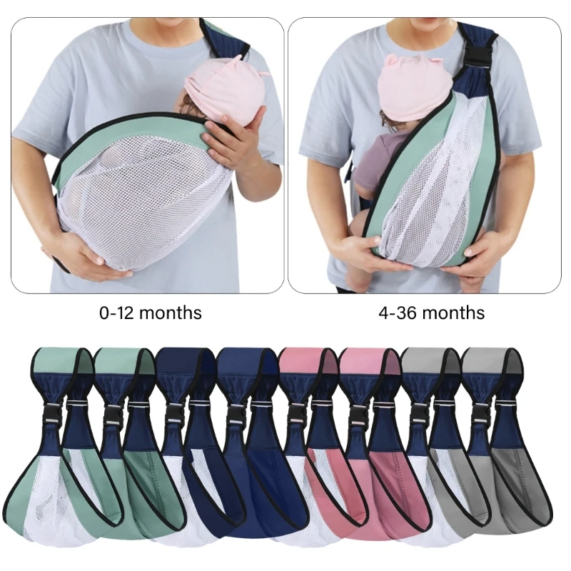 Comfortable Baby Carry Belt Shoulder Easy Wear Half Wrap Holder for Newborns to Toddler Soft & Breathable W3JF