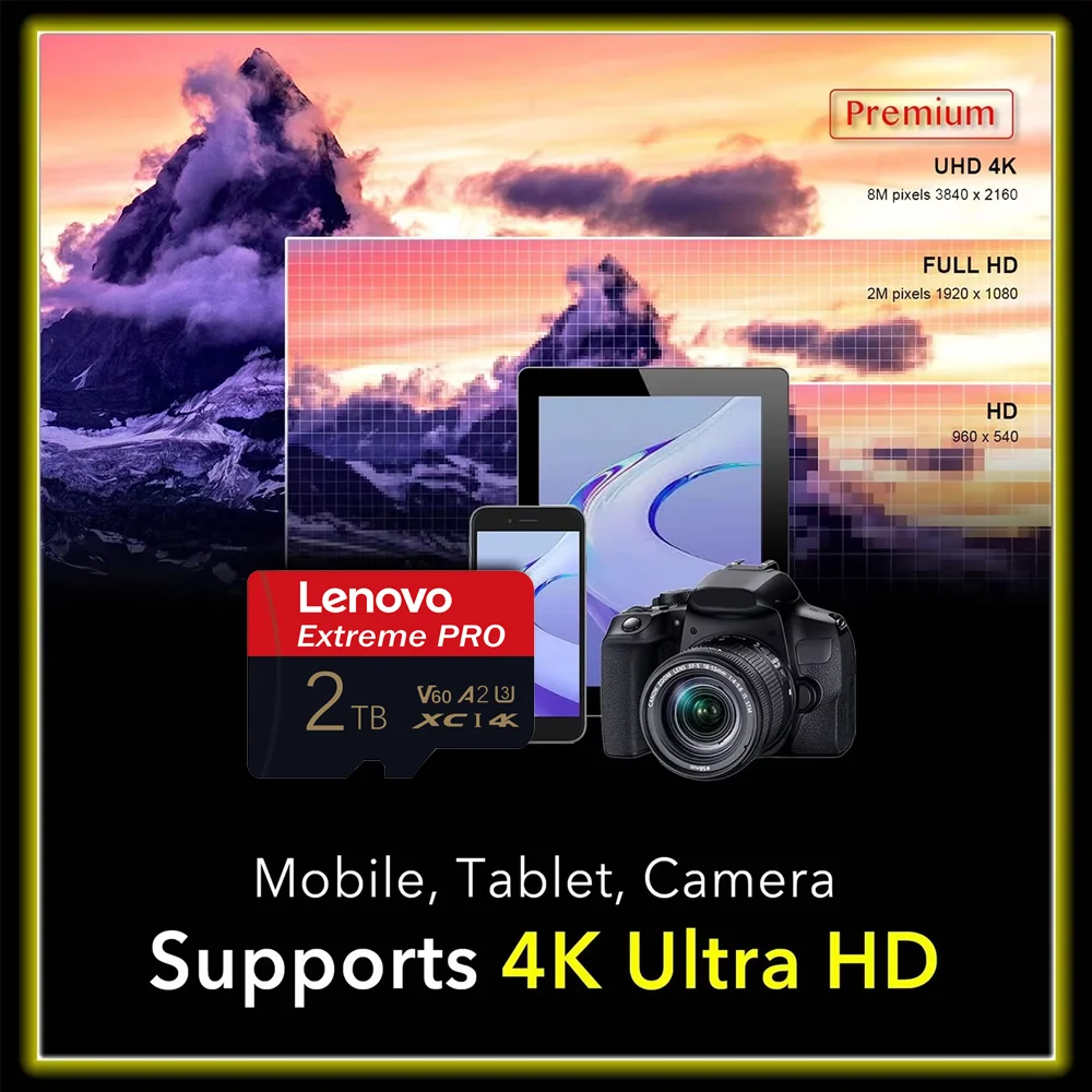 Original Lenovo High Speed Memory Card Micro TF SD Card 512GB 256GB TF Card For Camera Surveillance Devices For Sony Switch Cam