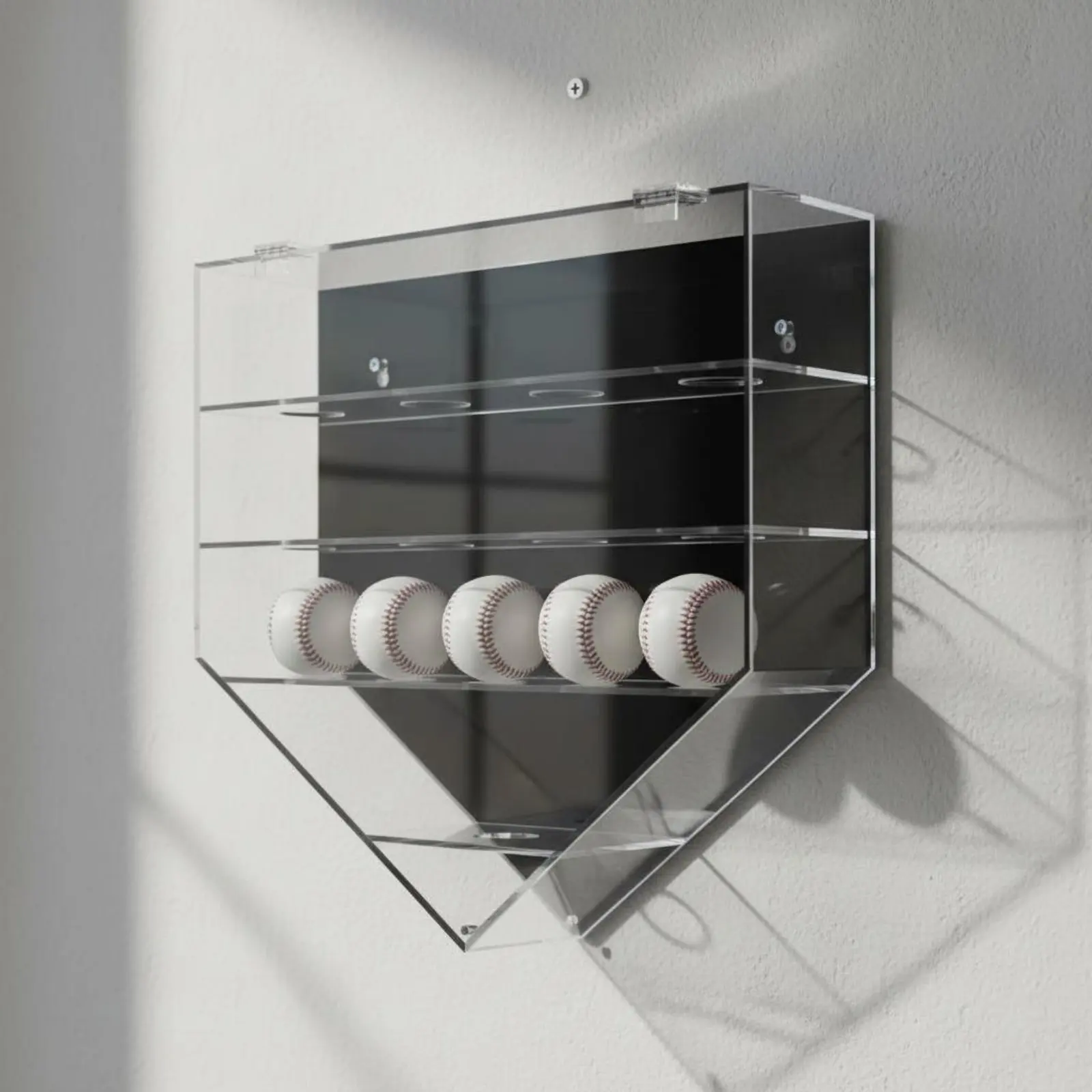 Baseball Display Case Transparent Baseball Display Box Acrylic Ball Holder for Sports Collection