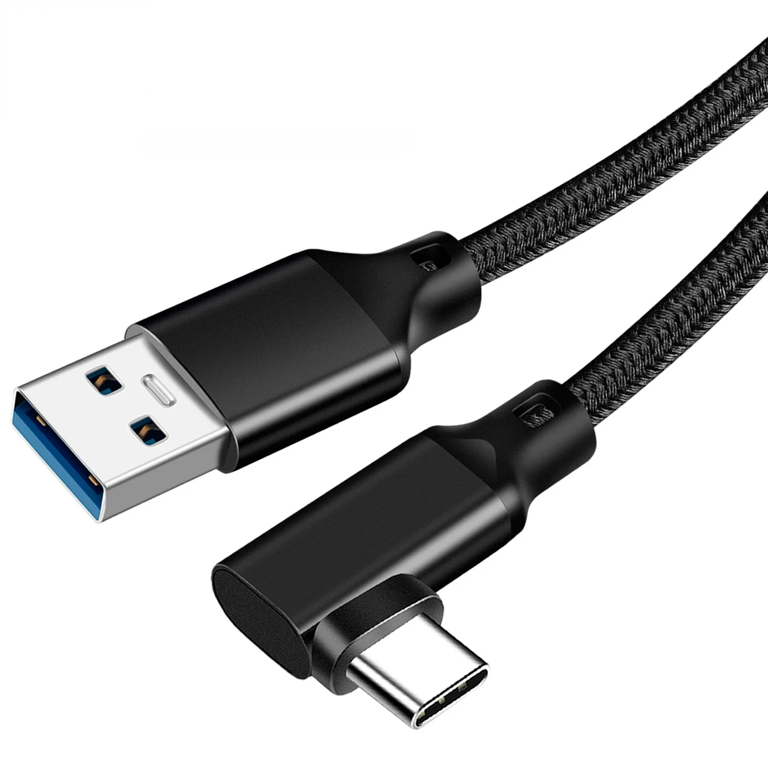 USB 3.2 Gen 2 كابل 10Gbps USB A إلى USB C 3A 60W PD شحن سريع الكوع 1 متر 2 متر 3 متر ل كوة كويست 1/2 VR ربط كابل ألعاب الكاميرا