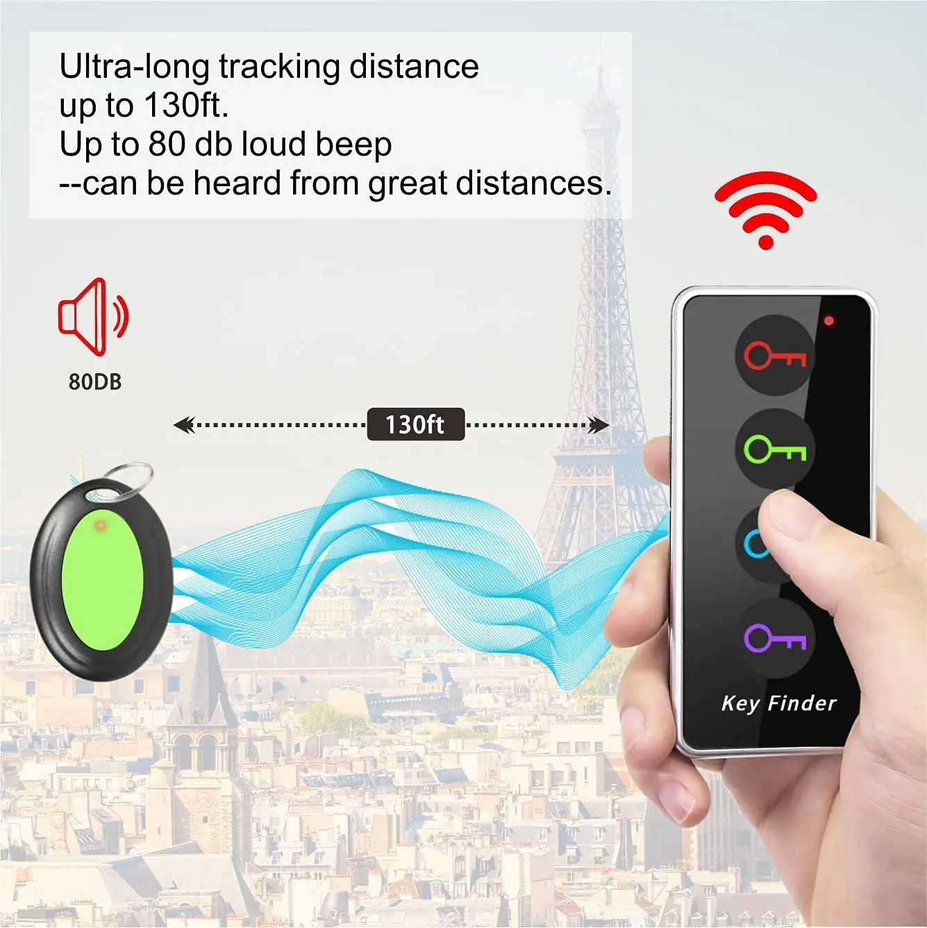 Wireless Small tracker Tags Track Key Lost Item Finder Key Chain Micro Key Finder Locators Finder Remote