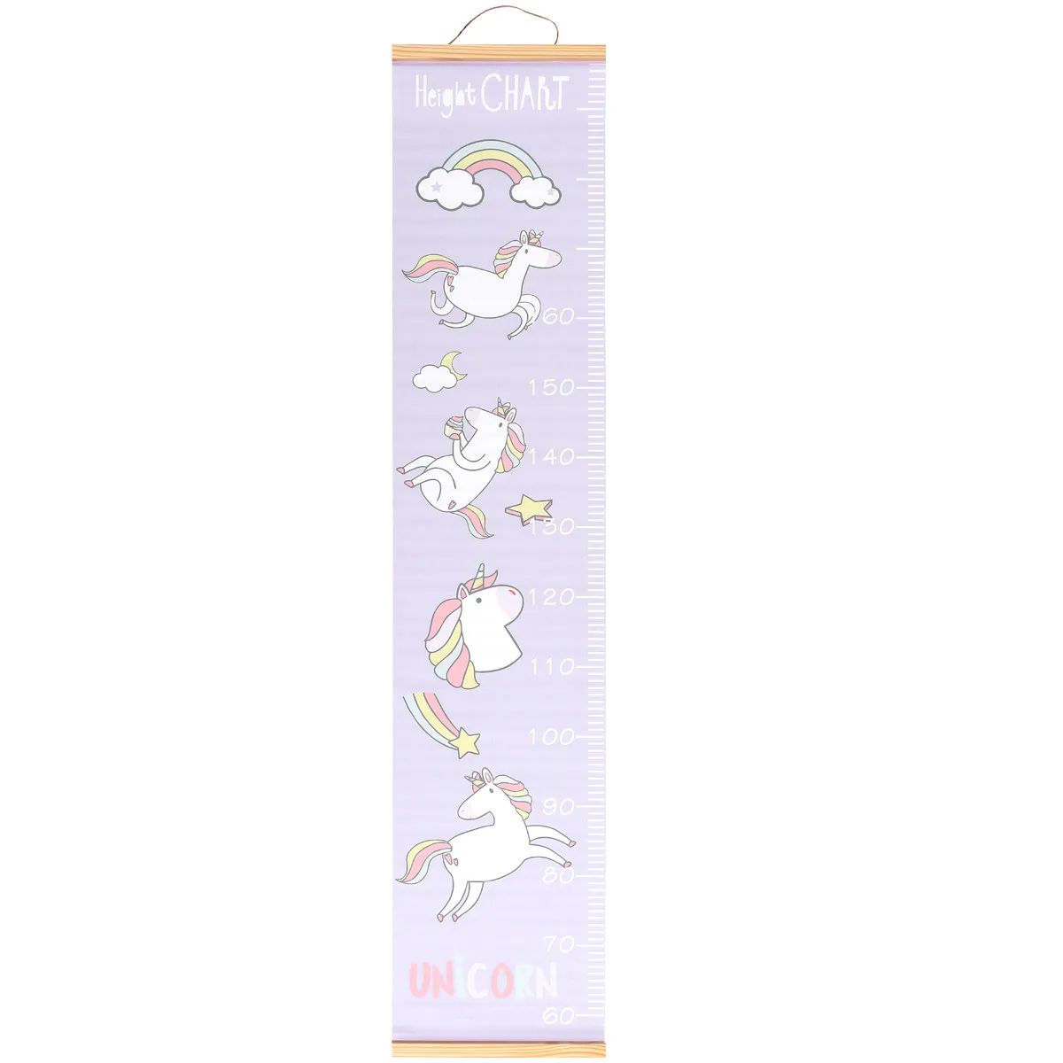 1Pcs Nordic Style Hanging Height Ruler Wall Measure Durable Non-Toxic Safe Purple Oil Painting Design Nordic Style Height Ruler