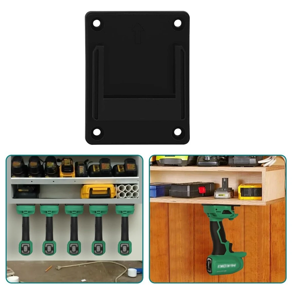5Pcs Wall Mount Holder Tool Storage Rack Bracket Fixing Devices For Hitachi/Hikoki/Metabo HPT 18V 36V Power Tool Durable Green