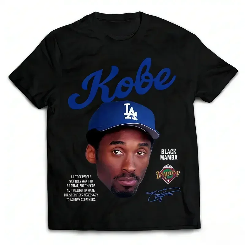 Ship Within 24 Hours Kobe Tribute Cream Vintage T Shirt Crewneck Tropical Style Streetwear Top Soft Cotton All Sizes Short Sleeve For Men Casual Daily Wear Basketball Fan Gift