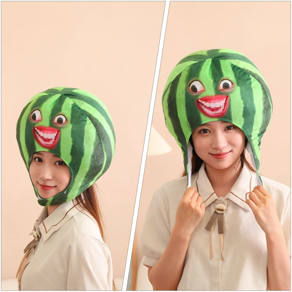 Watermelon Headgear Performance Hat Prop Festive Cosplay Headdress Decorative Funny Party Fruit