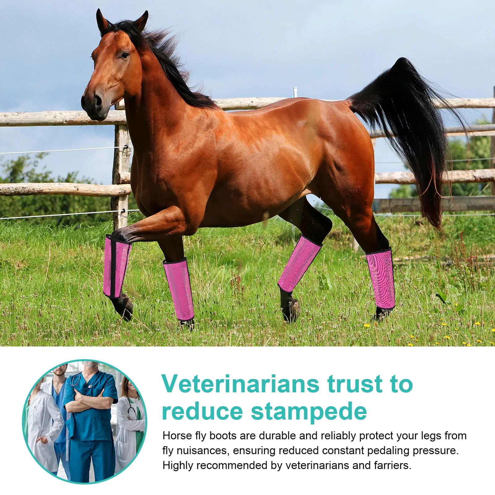 4 مجموعات الحصان القدم الغطاء الواقي تنفس شبكة الحصان الأحذية شبكة يطير الأحذية للحصان لمنع الذباب لدغة البعوض #5