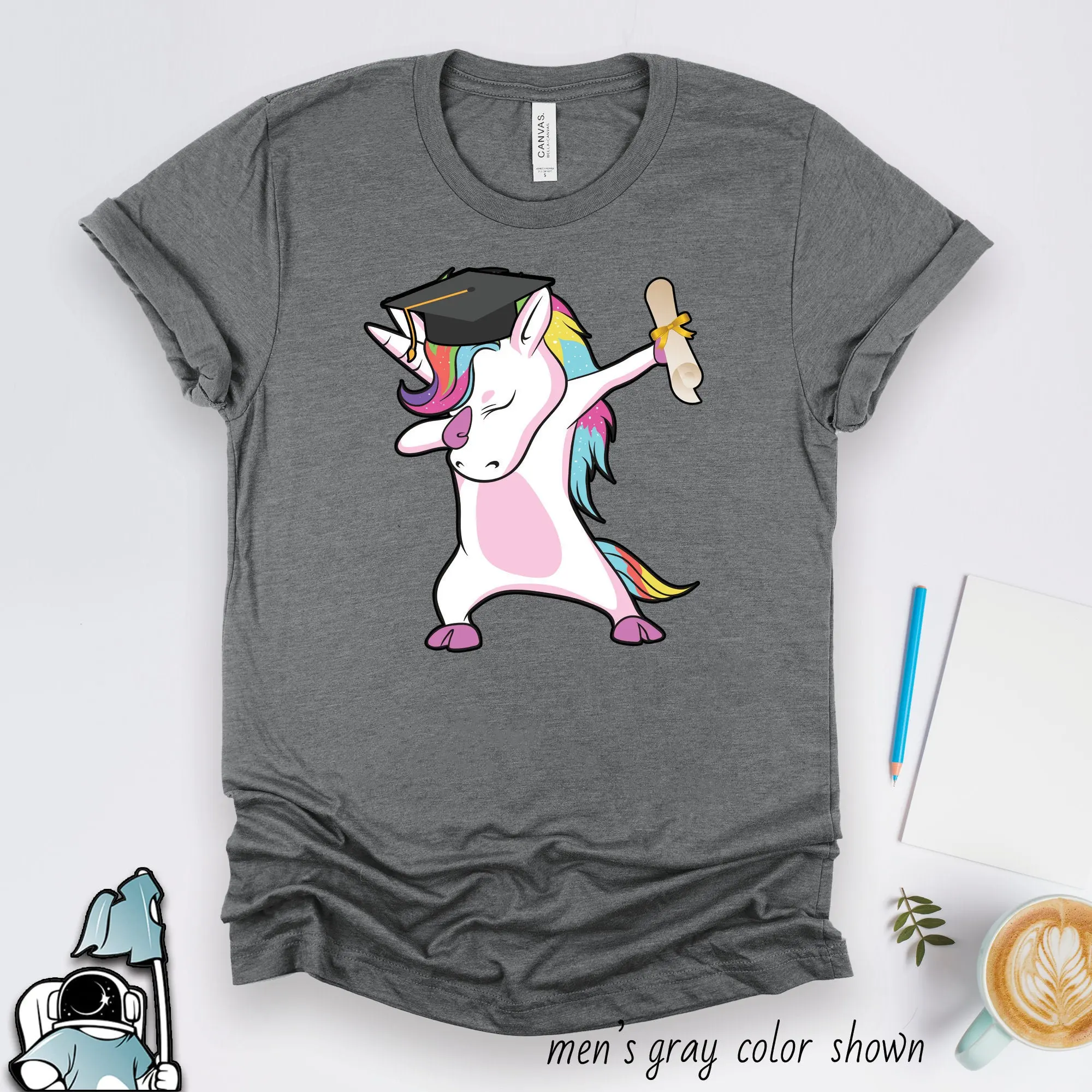 Graduation s Party T Shirt School Grad Dabbing Unicorn