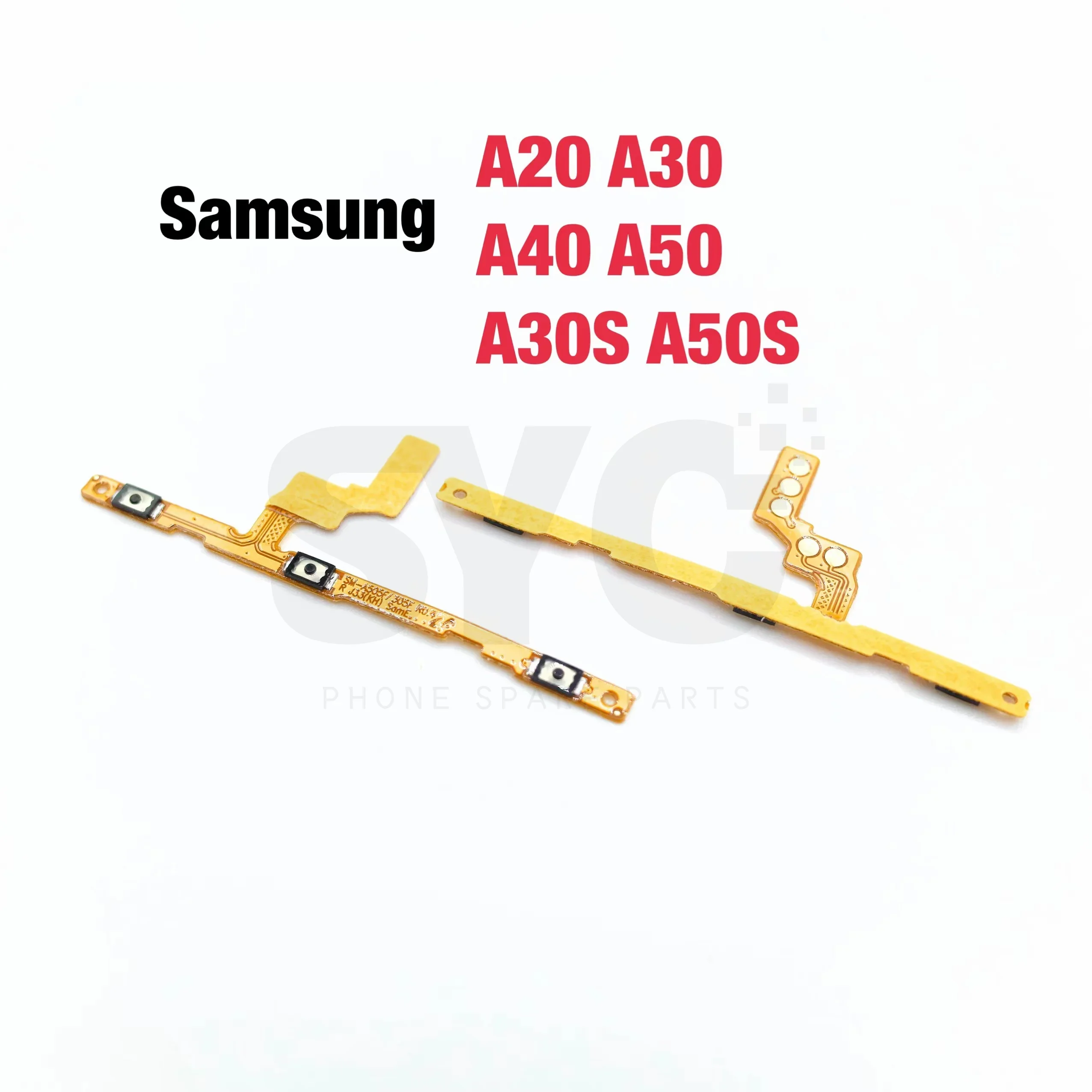 SYC Power ON OFF Mute Switch Control Key Volume Button Flex Cable For Samsung Galaxy A20 A205 A30 A305 A40 A405 A50 A30S A50S