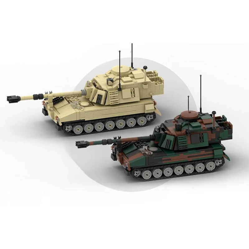

1077pcs MOC PALADIN 155mm Howitzer Scale Creator Expert Model Building Blocks Architecture Toy Christmas Gifts Brick Kids DIY