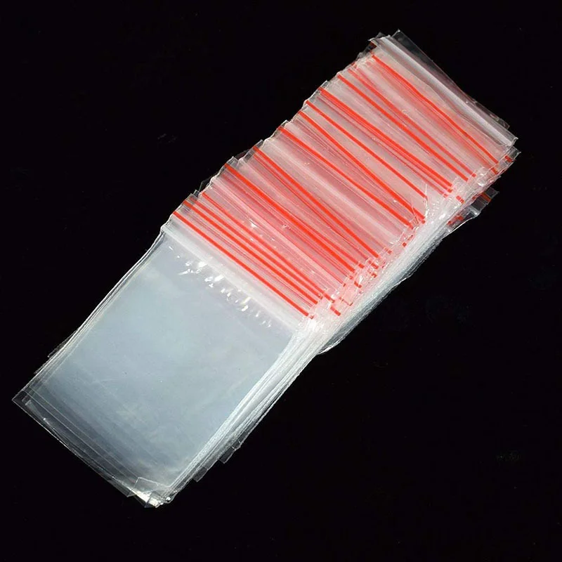 100 Pcs Mini Plastic Sealing Bag Resealable Vacuum Candy Snack Jewelry Food Storage Bag for Food Jewelry Party Storage Supplies