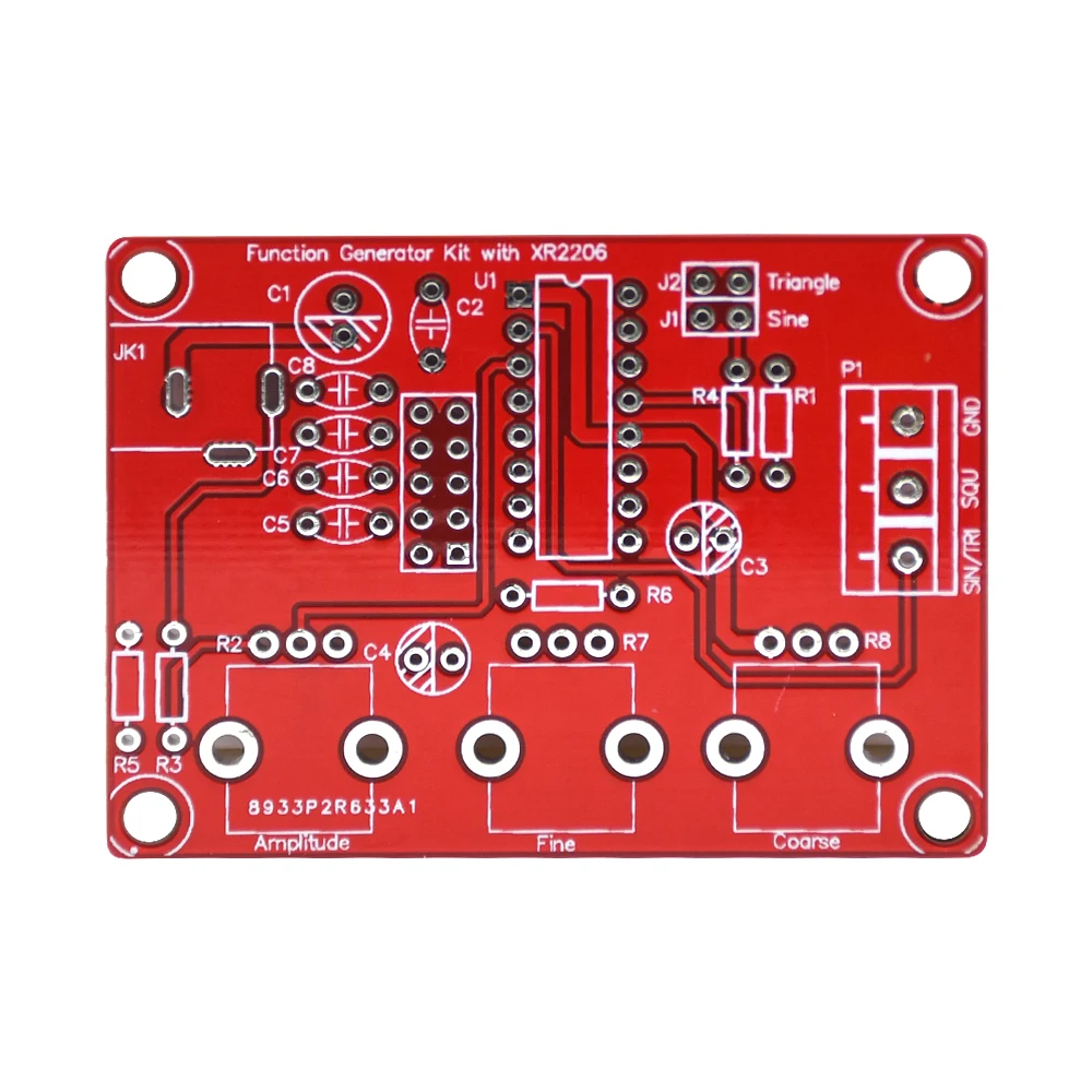 DC 9-12V XR2206 Function Signal Generator DIY Kit Sine/Triangle/Square Output 1Hz -1MHz Signal Generator Adjustable module