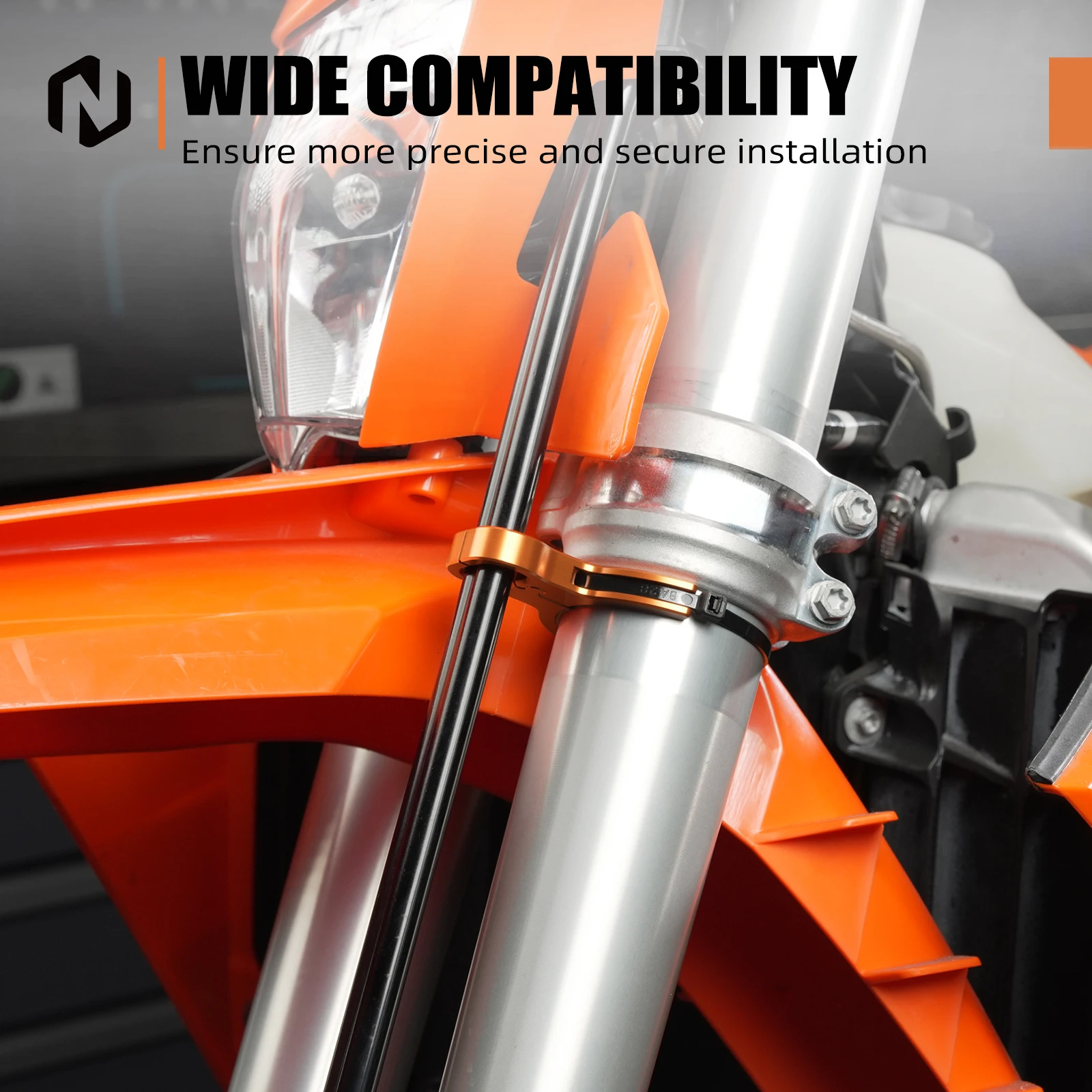 For Husqvarna 701 Enduro 701 Supermoto 901 Norden Front Fork Brake Hose Line Guide Clamp Holder For GasGas 700 SM ES 2022-2026 view 4