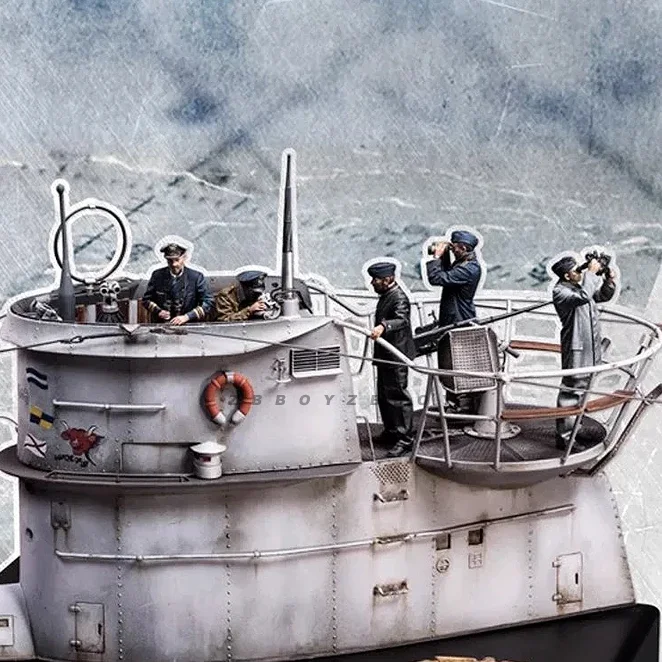 Kits de modèles de soldats en résine 1/35, figurine incolore et auto-assemblée (offre spéciale)(5 soldats, exclu les yachts)A-2067