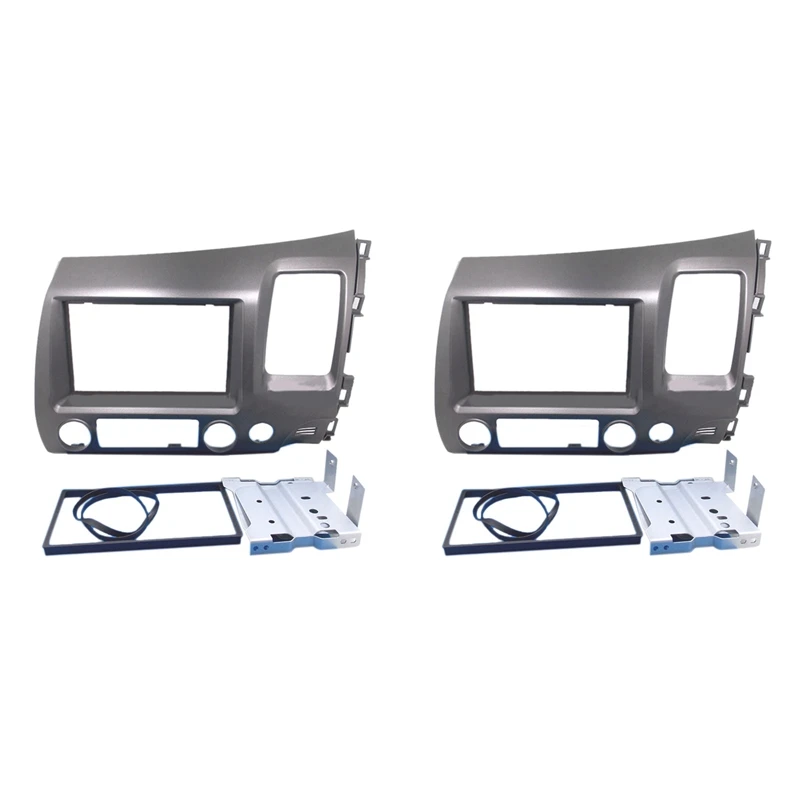 

2X для Honda Civic 2006-2011 стерео радио двойной 2 DIN Dash Kit Fascia Dash Panel Trim-RHD