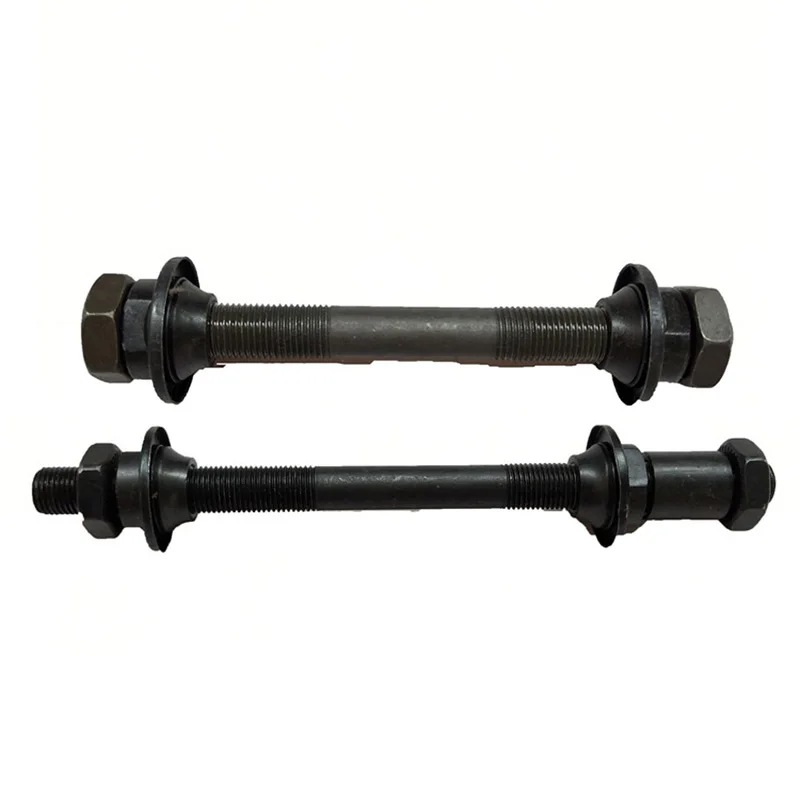 Steel Bike Rear Hub Axle 145mm Length with 9 5mm Thread Diameter for Use on Loose Bead Drum Bicycle Rear Wheels