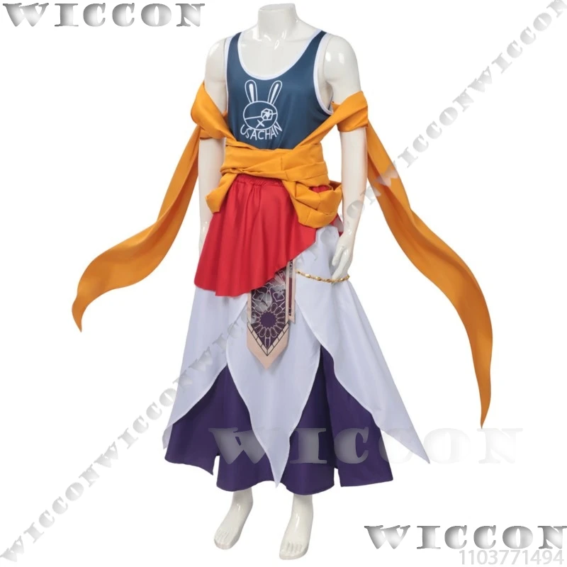 Immagine 4: Costume da Cosplay di Ragnarok Buddha, Occhiali Rosa, Orecchie, Abiti, Completo da Uomo, Travestimento per Halloween, Feste a Tema, Comic Con, Carnevale