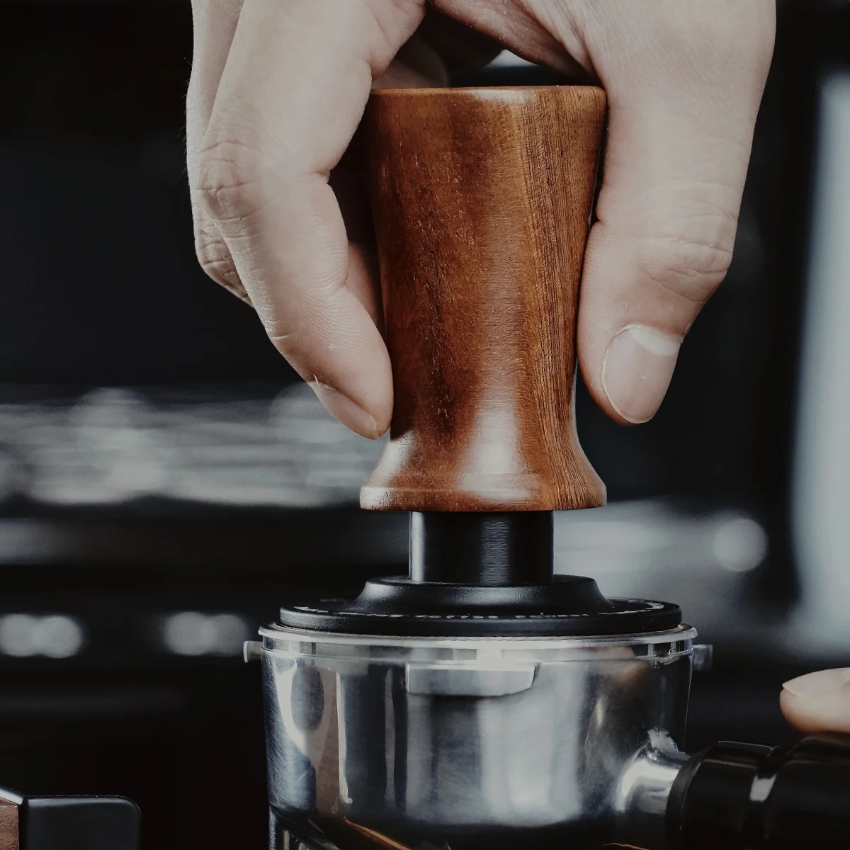 BEARR 30IBS Coffee Tamper Chabili Solid Wood Constant Pressure Calibrated Spring 51/53/53.7/58.35MM Loaded Home Barista Tools