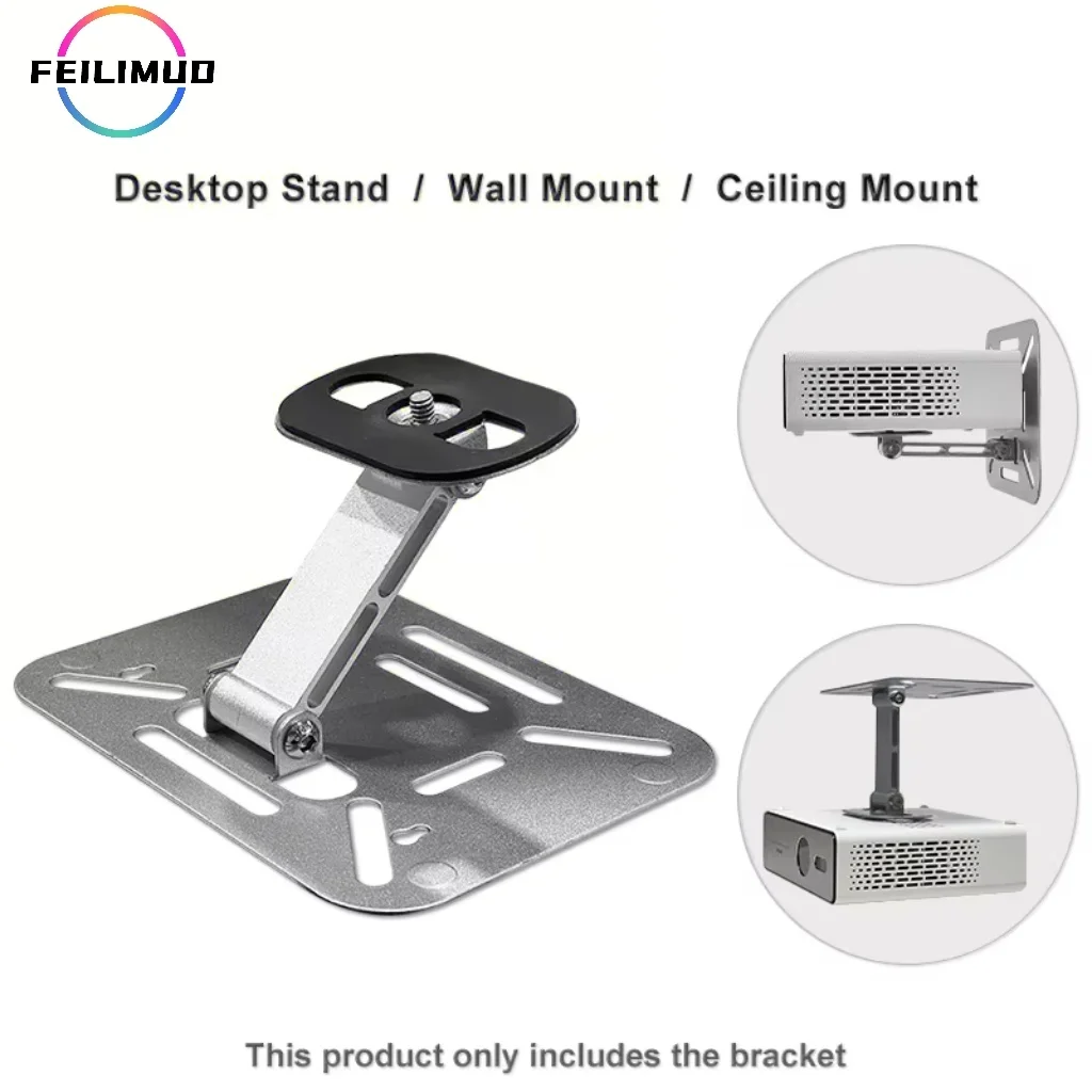 

Кронштейн для мини-проектора Feilimud PTZ: универсальный для настольного компьютера/стены/стели 180° ° бесплатная проекция, прочный и долговечный