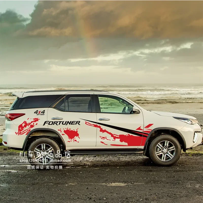 

Автомобильная наклейка для Toyota Fortuner, внешний вид кузова, индивидуальное украшение, модифицированная позашляховая спортивная наклейка Fortuner, пленка