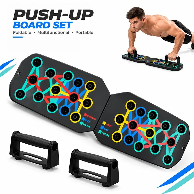 Push Up Board Foldable Multi Function - Składana deska do ćwiczeń push-up, uchwyty