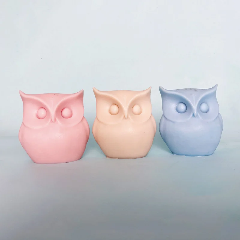 

Simple Owl Silicone MoldinsCement Home Decoration Candle Gypsum Animal Mold