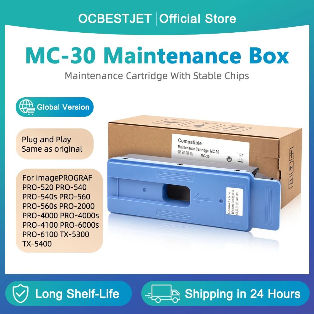 

Для Canon MC-30 картридж для обслуживания принтера imagePROGRAF PRO-2000 2100 4000 4000S 4100 4100S 6000 6000S 6100 TX3000