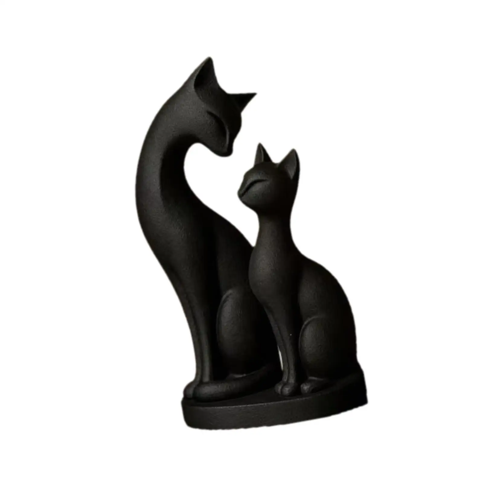 2Pcs Artistic Animal Sculpture Abstract for Cat Lovers Tabletop NightStand