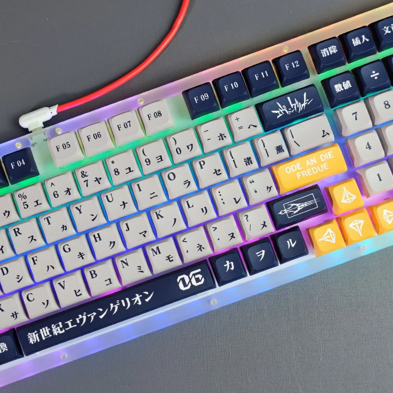 Cartoon No. 6 Machine Keycap 134 Keys Pbt Material Xda High Thermal Sublimation Five Sided Thermal Sublimation Anime Peripheral