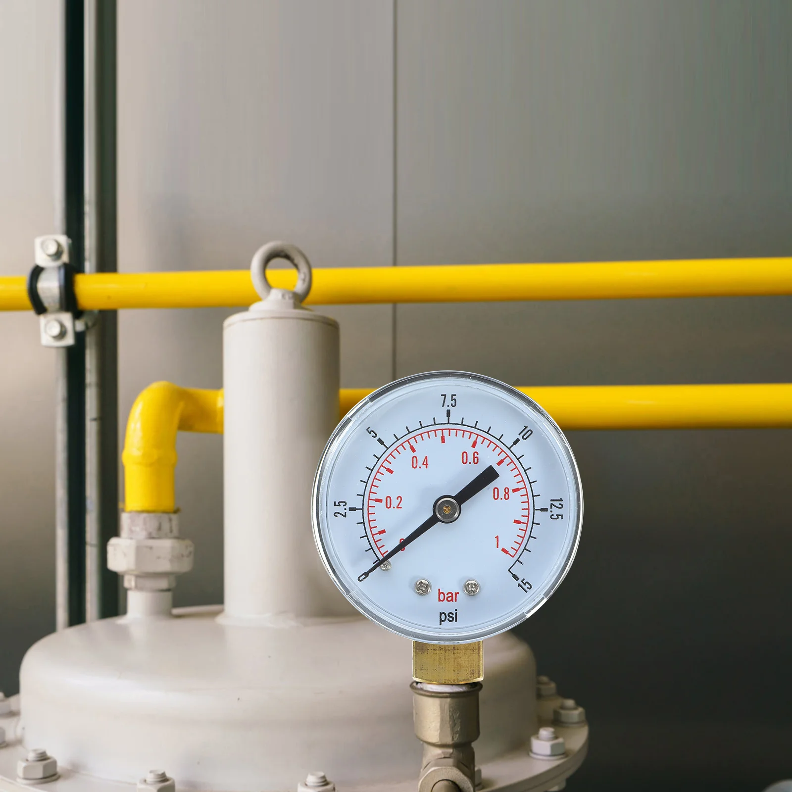 

Pressure Gauge 50mm Dial Plate Steel Bezel Mini Size Stable Performance Double Scale Bar Psi Measurement Air Compressor Npt