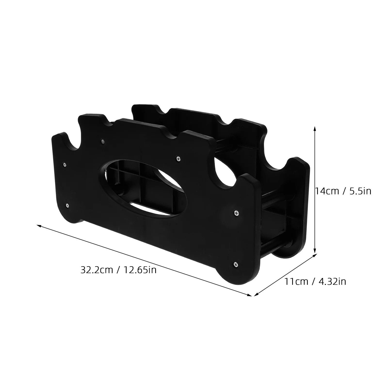 4 Holes Dumbbell Stand Rack Dumbbells Floor Bracket for Home Weight Holder Black Pp Gym