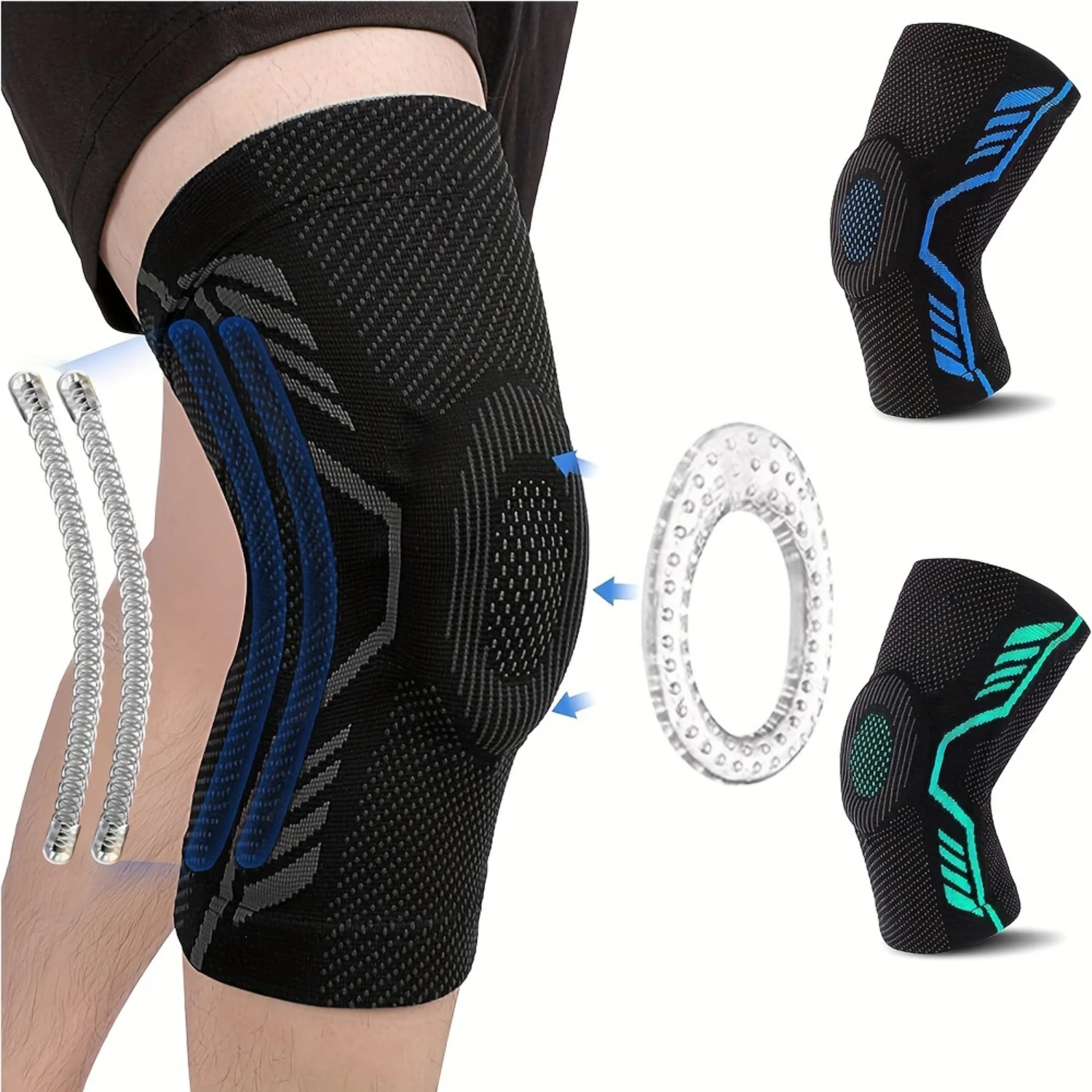 1pc Professional Knee Brace For Men Women, Knee Support With Patella Pad & Side Stabilizers, Compression Knee Sleeve For Weightl