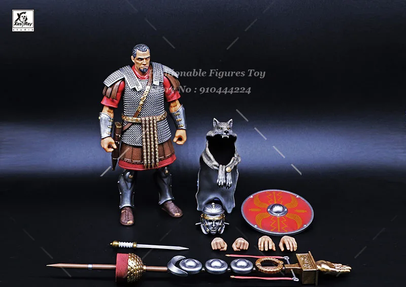 XESRAY-Soldado Honor Battle Action Figure para Homens, 4 Ondas, Legião Romana, Centurião, Portador da Bandeira, Infantaria, Conjunto Completo, Modelo 6 ", 1:12