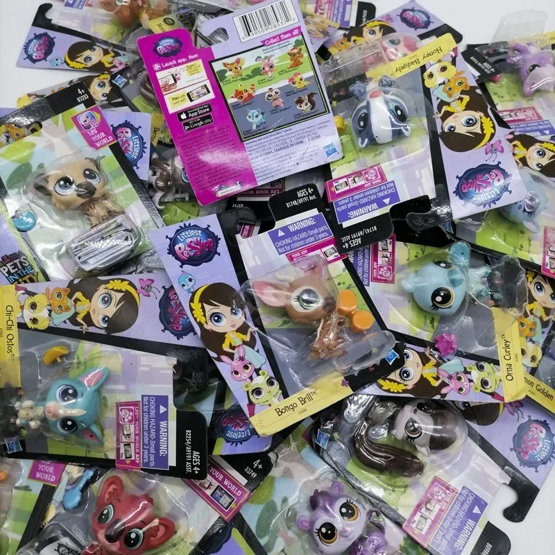 Kleinste Dierenwinkel Poppenspeelgoed Hasbro Origineel Schattig Dier Action Figure Mini Poppen Q Huisdieren Speelgoed Kinderen Verjaardagscadeaus Collectie