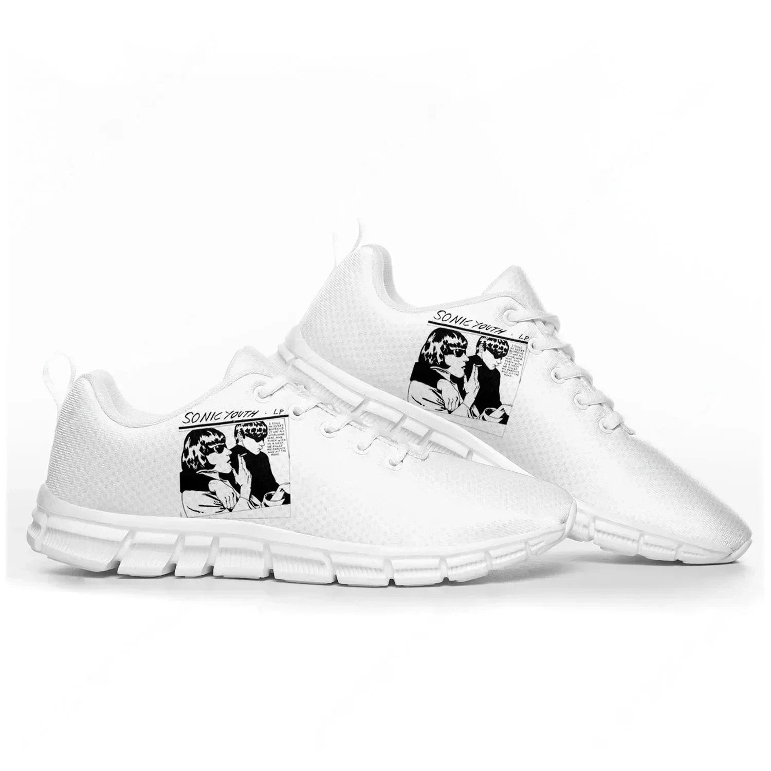 Sonic Youth Rock Punk Sports Shoes Mens Womens Teenager Sneakers Casual Custom High Quality Couple Shoes White