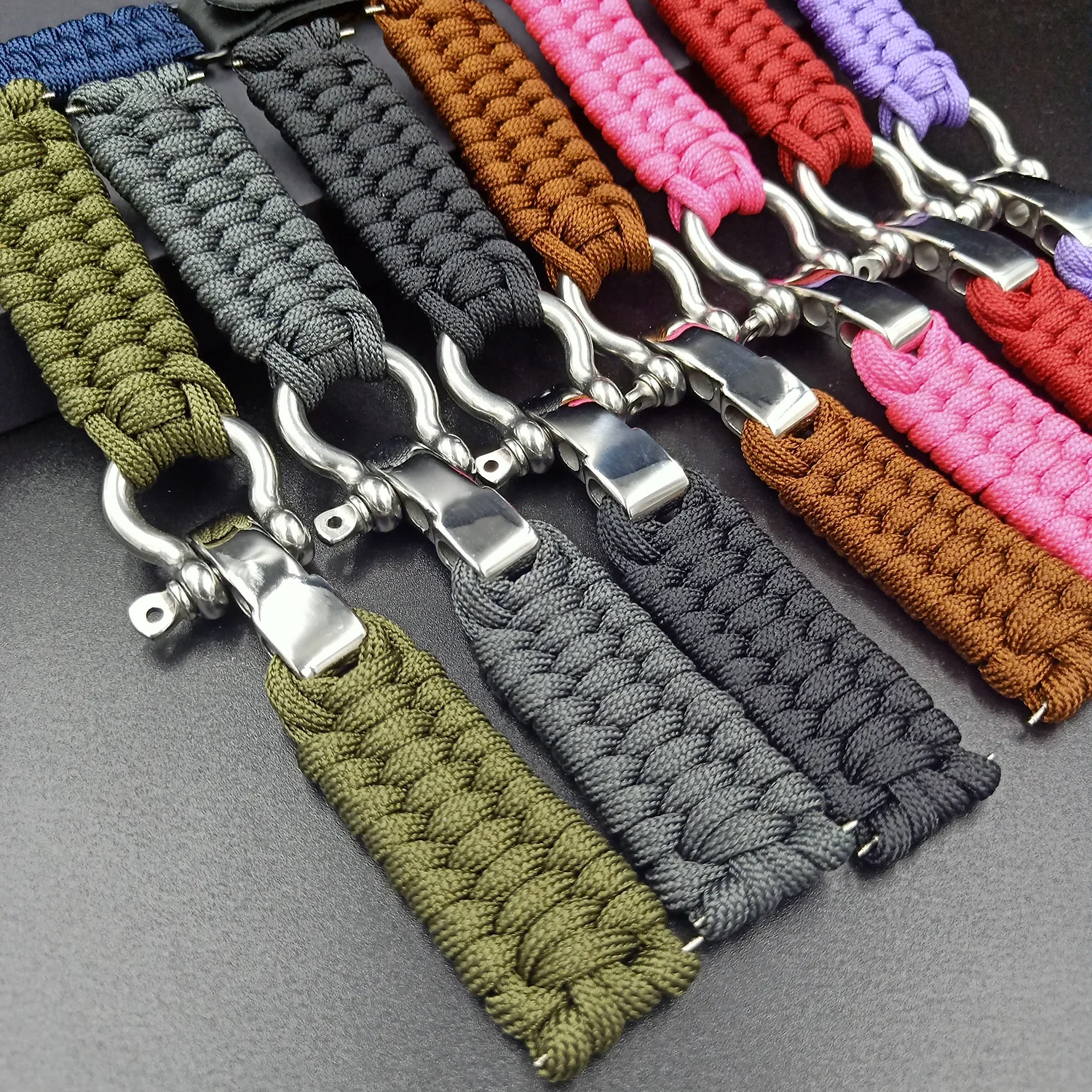 Umbrella Rope Braided Strap for Huawei Watch GT2 42mm 46mm Sport Bracelet for Samsung Galaxy Watch 3 41 45mm S/M Nylon Watchband