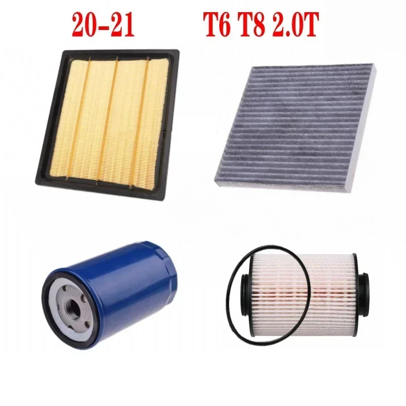 

4pcs/set Filter Kit For 20-21 JAC T6/Frison T8 Pickup 2.0T Air Filter&Fuel Filter&Oil Filter&Cabin