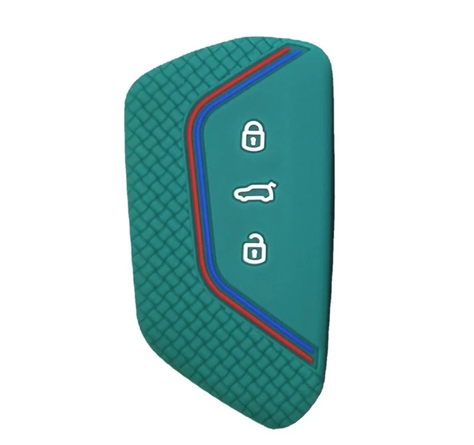3-Tasten-Silikon-Schlüsselhülle für VW Golf 8 Mk8 GTI GTD R ID3 ID4 2020 für Skoda Octavia 4 8 A8 MK4 VAG Gruppe 2021 Seat Leon – Detail 11