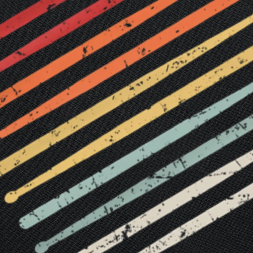 Lustige Drumstick-T-Shirts für Schlagzeuger, Herren- und Damenmode, lässiges T-Shirt aus 100 % Baumwolle, lockeres, übergroßes T-Shirt für den Sommer – Detail 4