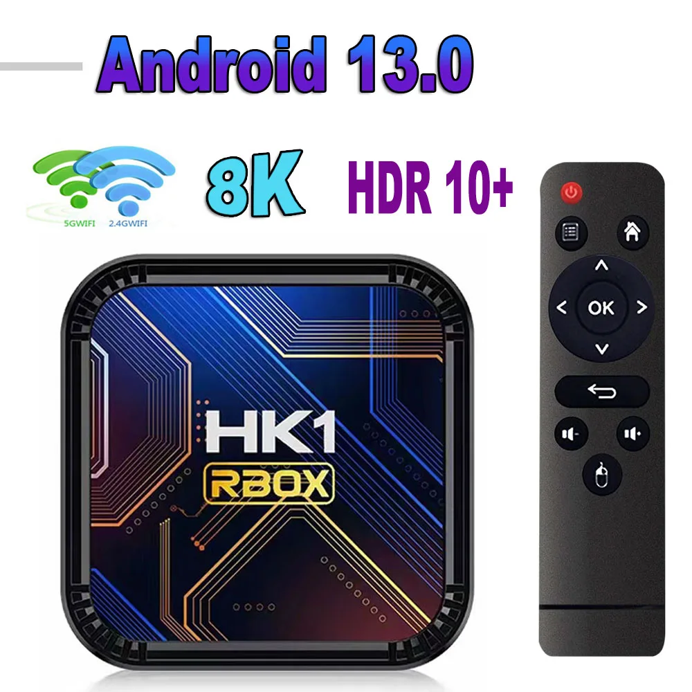 

HK1 RBOX K8S Android 13 TV BOX RK3528 64GB 32GB 16GB 2.4G 5G WIFI BT4.0 8K Vedio Decoding