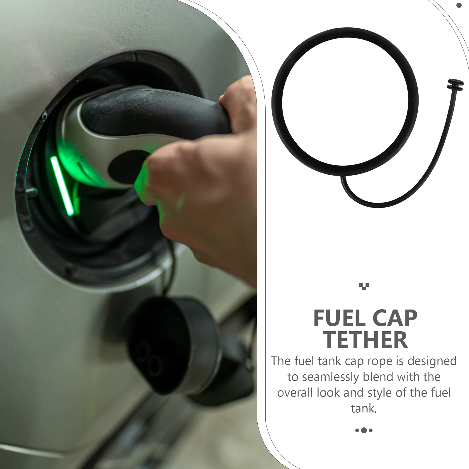 

Fuel Tank Cap Rope Anti-loss TPE Retaining Strap for Car Gas Oil Cover Replacement fuel cap tether car gas oil rope auto fuel