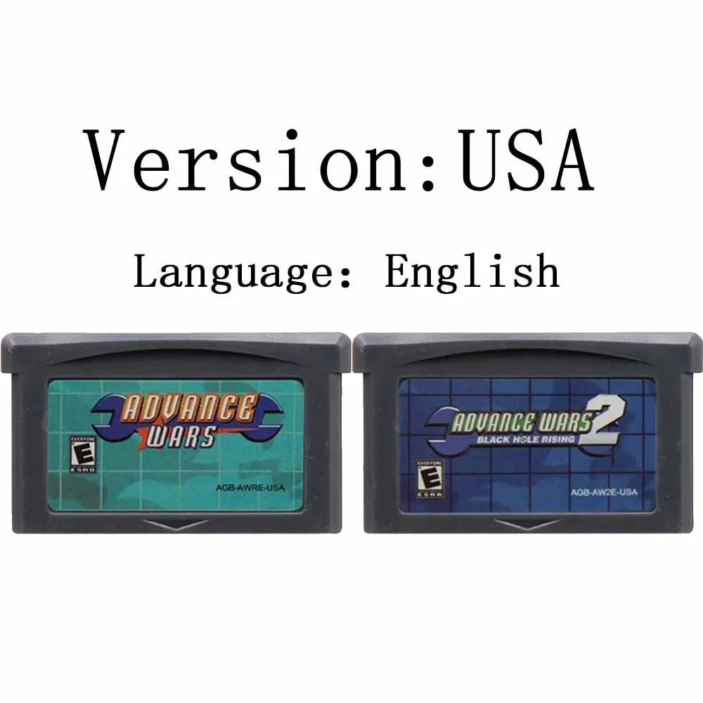 Advance Wars GBA Card 32 Bit Video Game Cartridge Console Card For GBA English Version Advance Wars 2